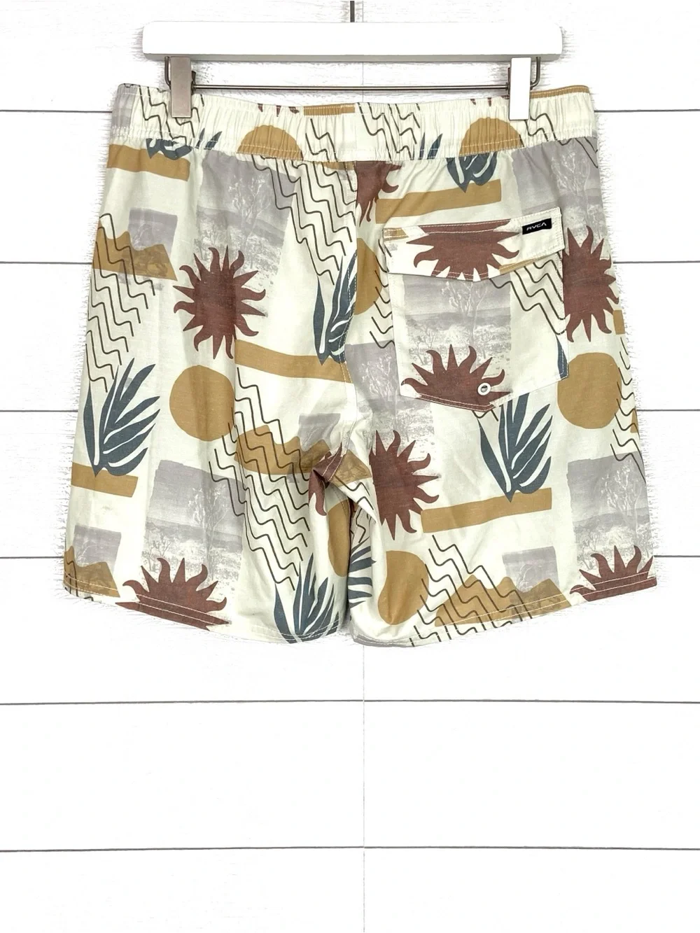 RVCA Atlas Printed Boardshort Swim Shorts Medium Unlined Beach Sun Desert Geo